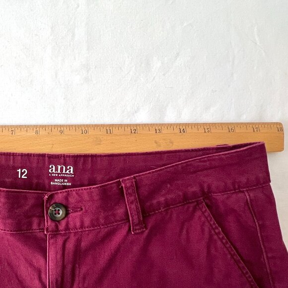 a.n.a., A New Approach, Ankle Pants, Straight Leg, Berry Red, Size 12, EC! - Picture 11 of 13